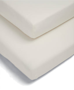 Mamas & Papas Sheets Petite Cot Fitted Sheets (2 Pack) - Cream