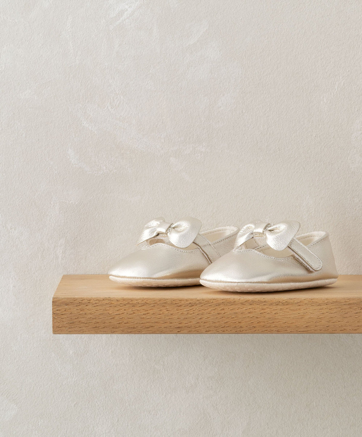 Mamas & Papas Shoes & Booties Bow Pram Shoes - Gold