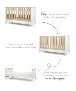 Mamas & Papas Single Bed Harwell Cotbed - White
