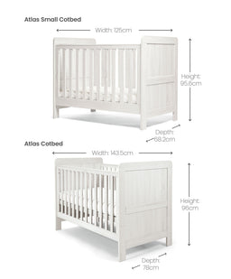 Mamas & Papas Small Cotbeds Atlas Small Cotbed - White