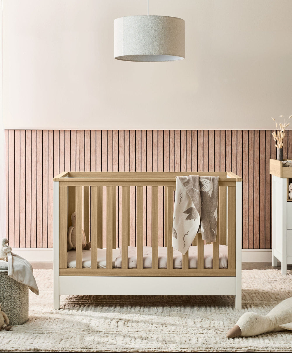 Mamas &amp; Papas Small Cotbeds Harwell Convertible Cot - White/Natural