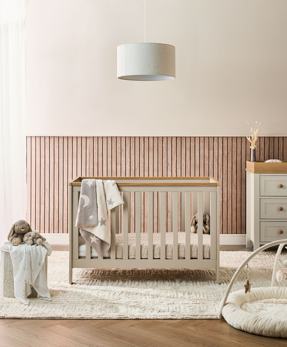 Mamas &amp; Papas Small Cotbeds Wedmore Convertible Cot - Pebble