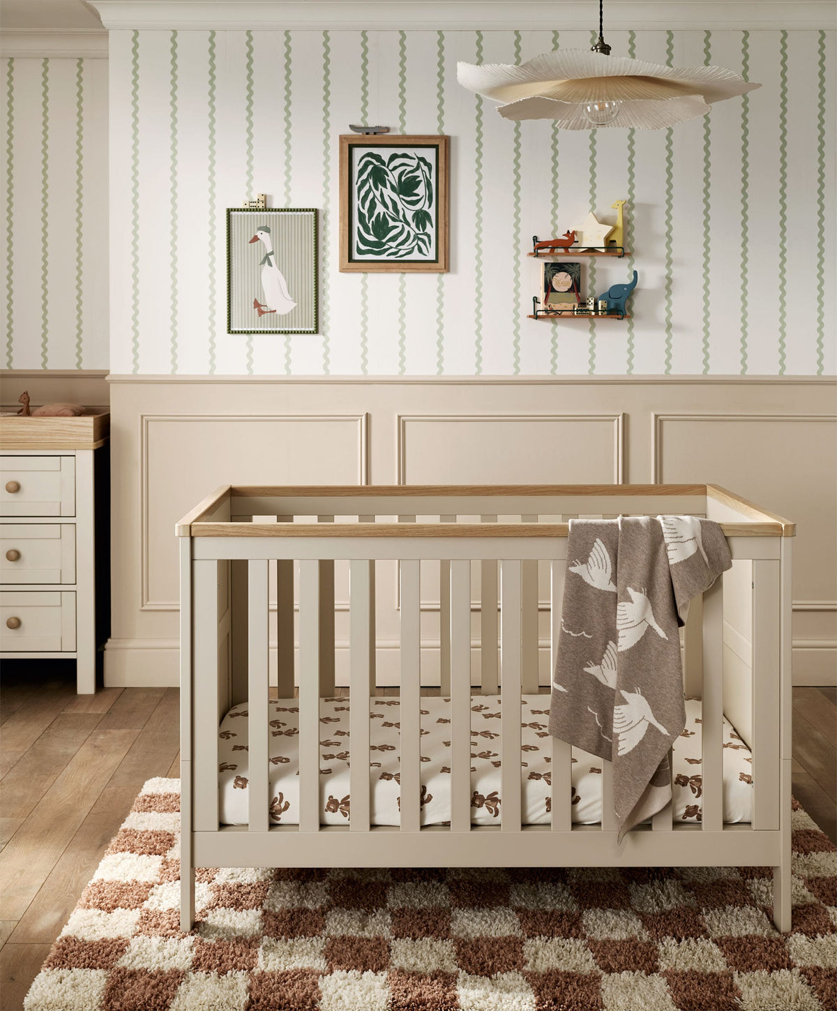 Mamas & Papas Small Cotbeds Wedmore Small Cotbed - Cashmere/Oak
