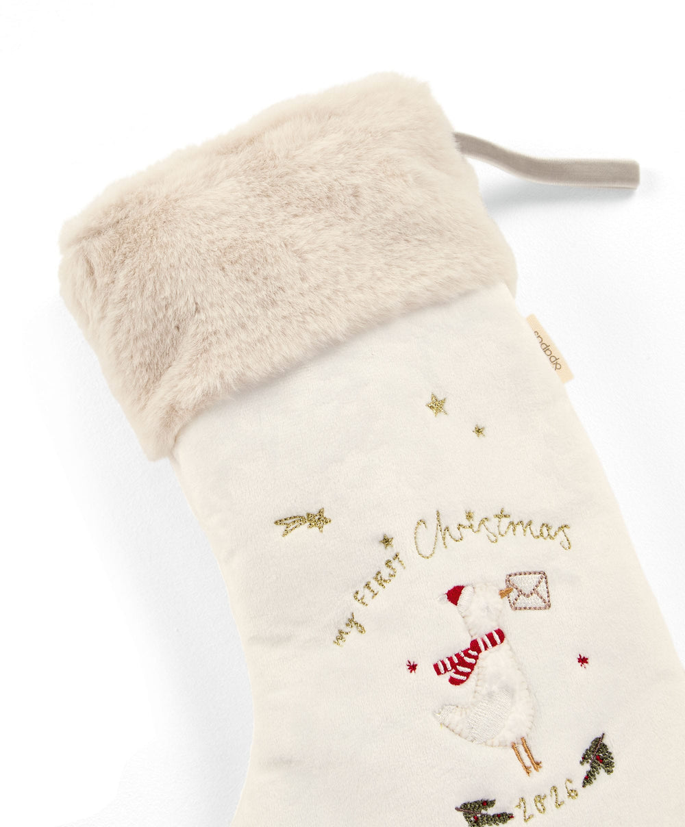 Mamas &amp; Papas Small Stocking - White Emb 2026