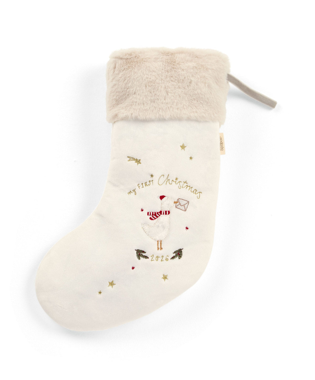 Mamas & Papas Small Stocking - White Emb 2026