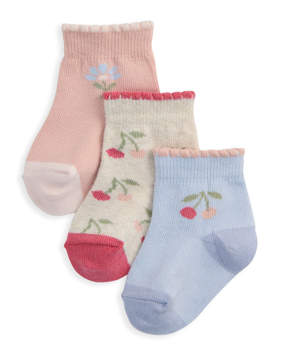 Mamas &amp; Papas Socks &amp; Tights Cherry Socks (Pack of 3)