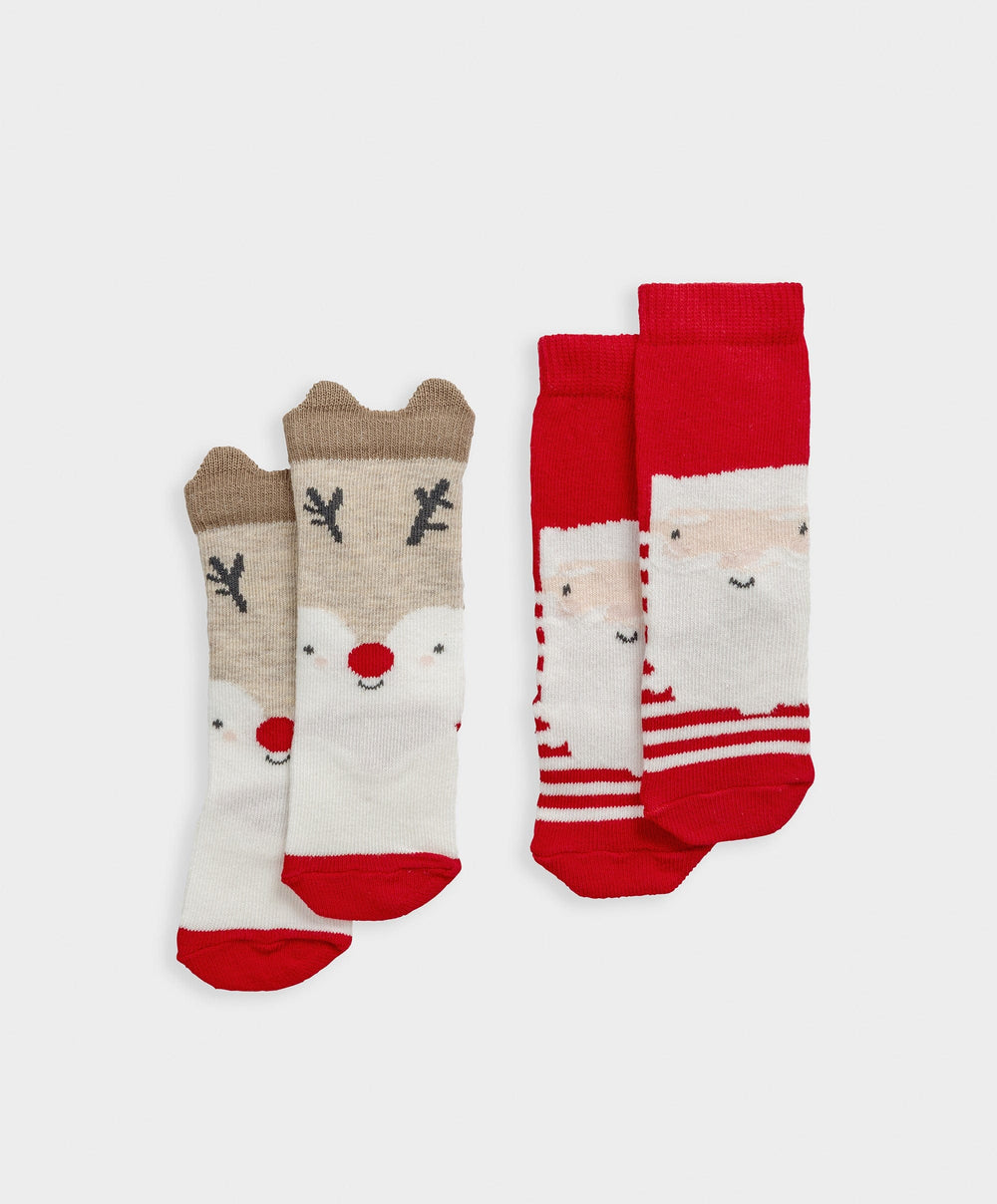 Mamas &amp; Papas Socks &amp; Tights Christmas Socks (Pack of 2)