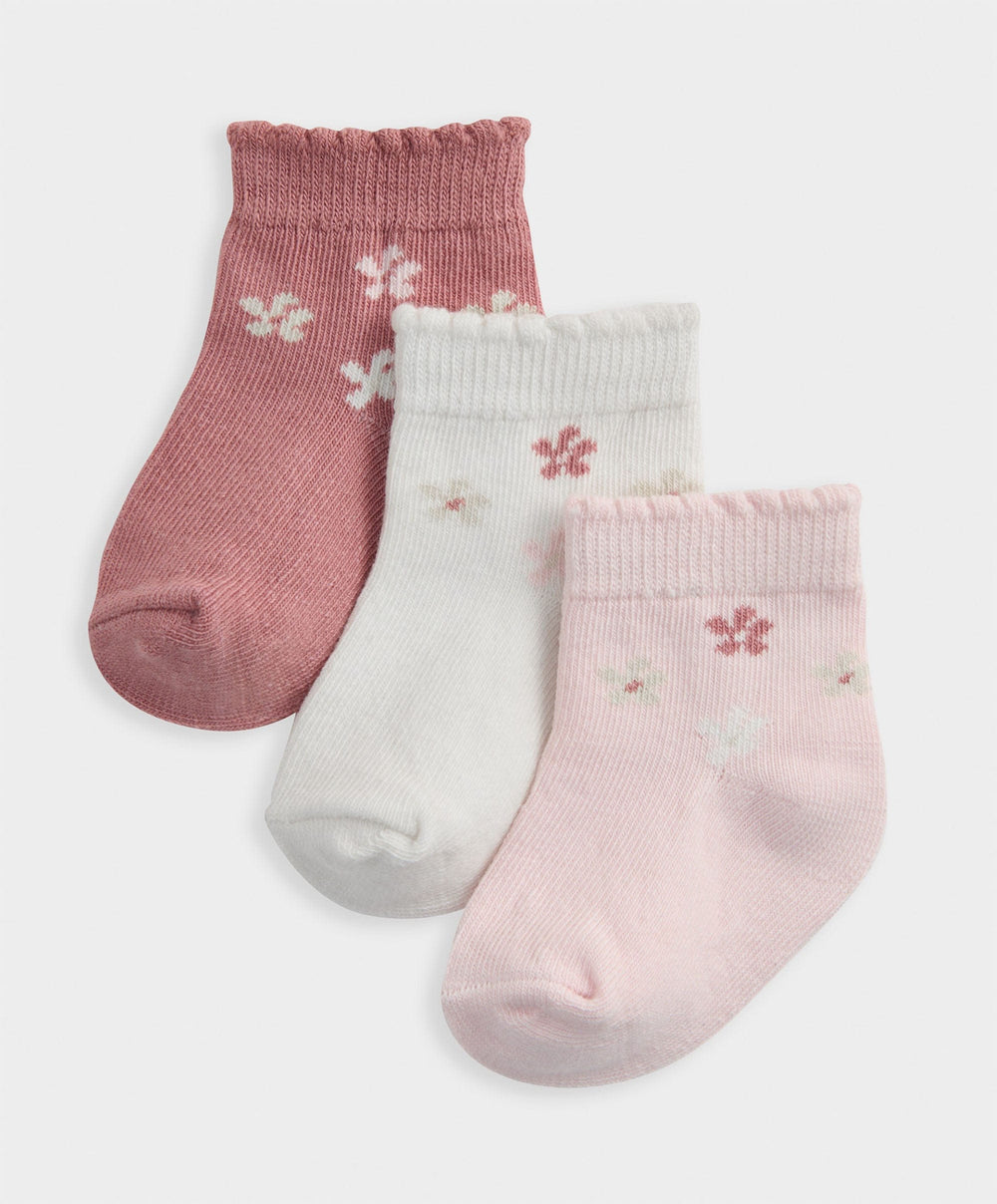 Mamas &amp; Papas Socks &amp; Tights Floral Socks (Pack of 3)