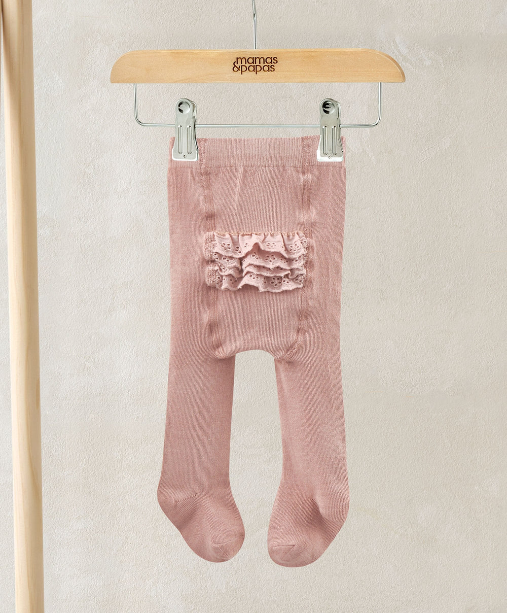Mamas &amp; Papas Socks &amp; Tights Pink Frilly Bum Tights