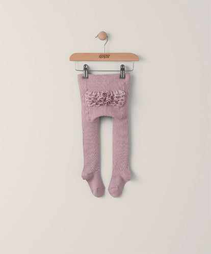 Mamas & Papas Socks & Tights Pink Ruffle Frill Knitted Tights - 1 pair