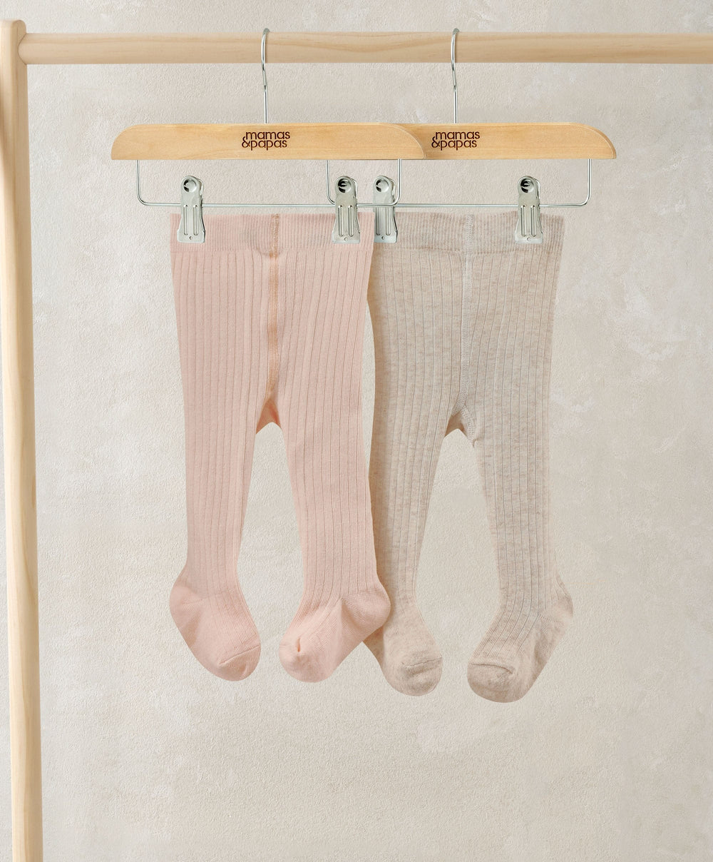 Mamas &amp; Papas Socks &amp; Tights Ribbed Tights (Pack of 2)