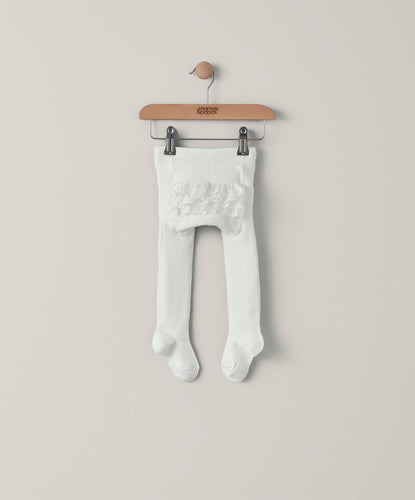 Mamas & Papas Socks & Tights Ruffle Frill Tights - Off White