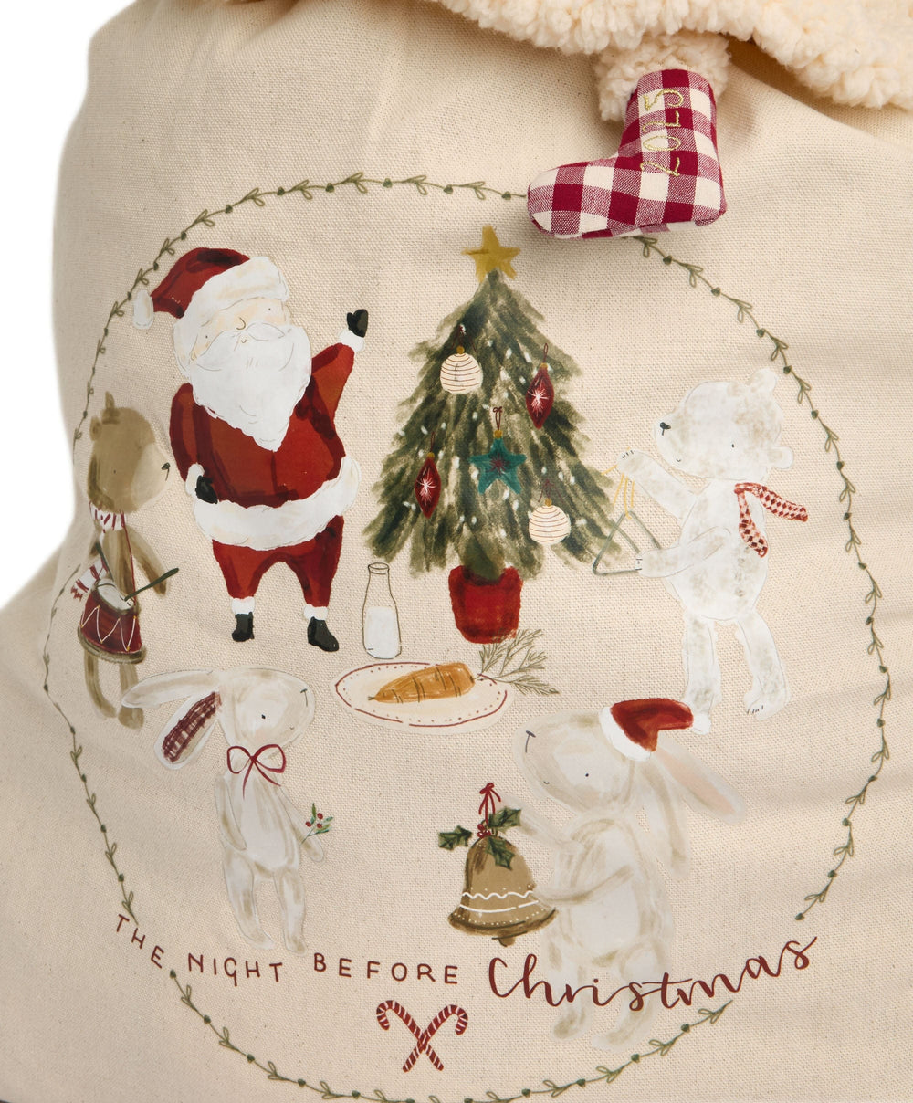 Mamas &amp; Papas Stockings Christmas Characters Santa Sack - Calico
