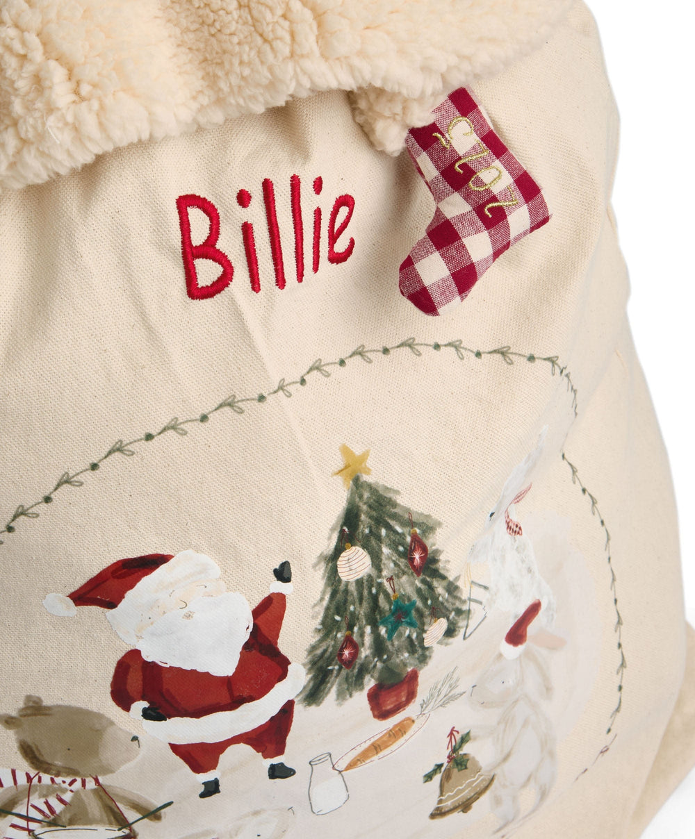 Mamas &amp; Papas Stockings Christmas Characters Santa Sack - Calico