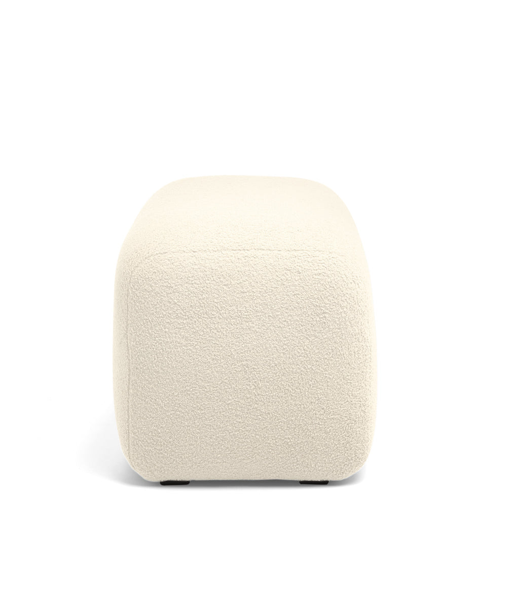Mamas &amp; Papas Stools Royton Footstool - Off White Boucle
