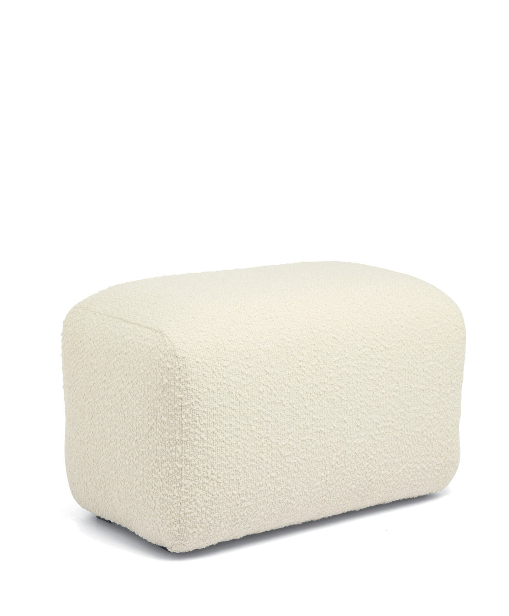 Mamas &amp; Papas Stools Royton Footstool - Oyster Chenille Boucle