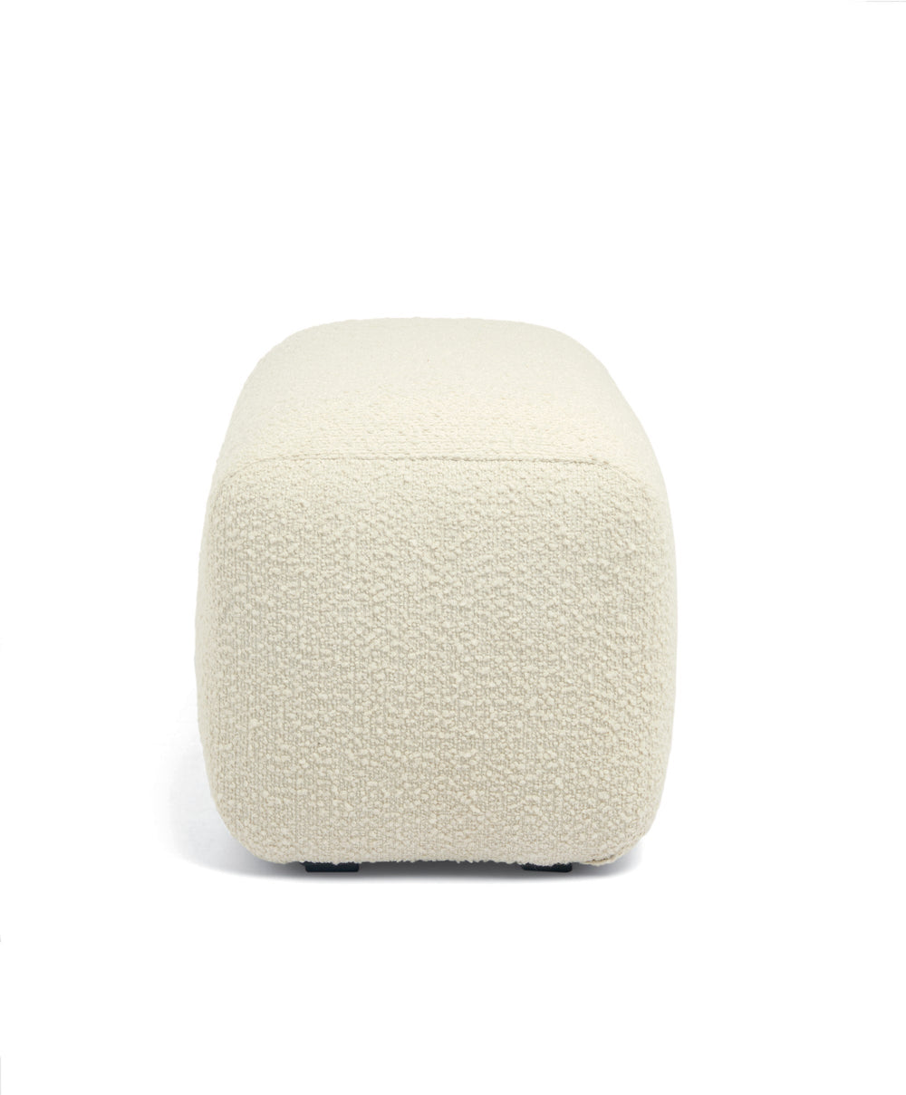 Mamas &amp; Papas Stools Royton Footstool - Oyster Chenille Boucle
