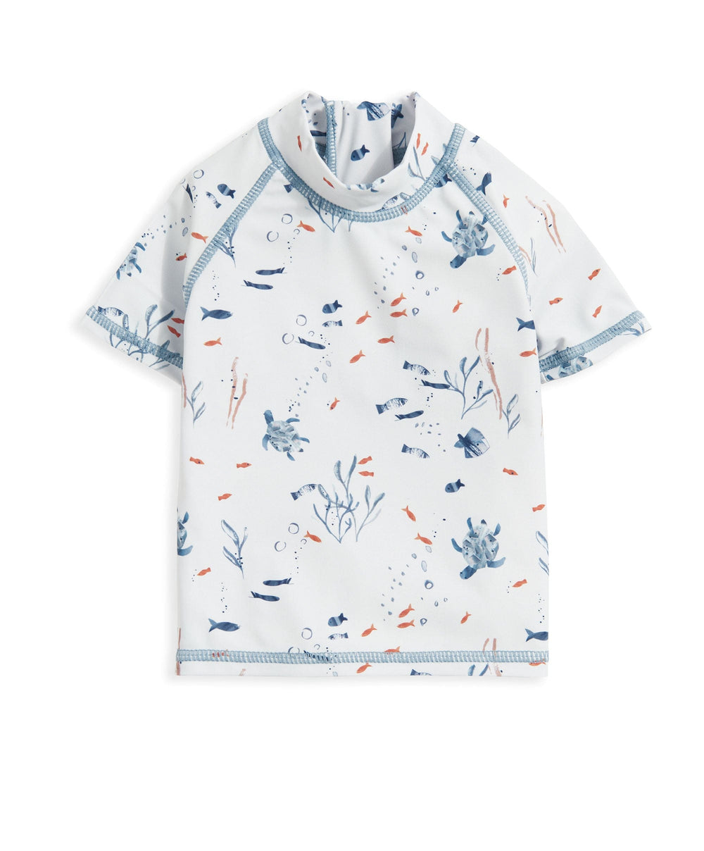 Mamas &amp; Papas Swimwear Short Sleeve Rash Top Swimwear - Blue