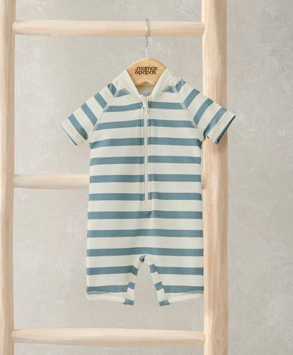 Mamas & Papas Swimwear Short Sleeve Rashsuit Swimwear - Stripe