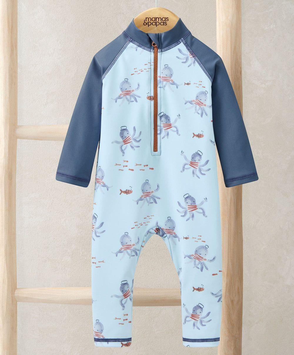 Mamas &amp; Papas Swimwear Squid Print Rashsuit