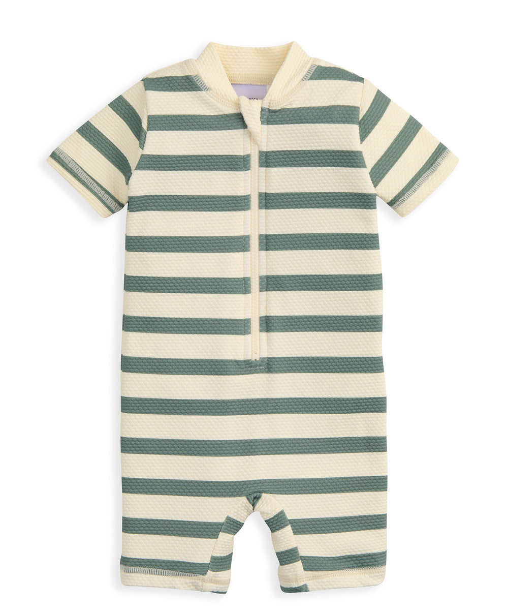 Mamas &amp; Papas Swimwear Stripe Short Sleeve Rashsuit