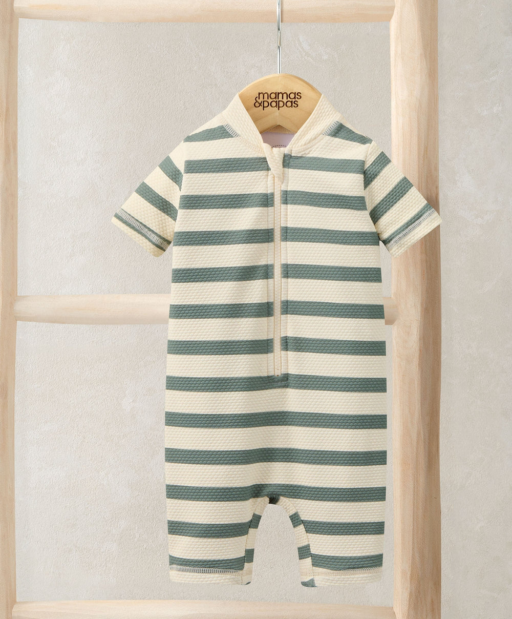 Mamas &amp; Papas Swimwear Stripe Short Sleeve Rashsuit