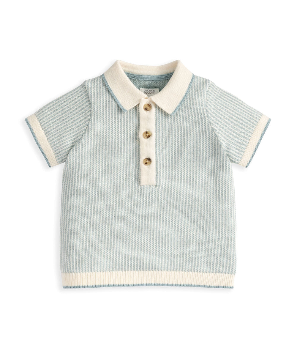 Mamas &amp; Papas Tops &amp; Shirts Jacquard Knitted Polo Shirt