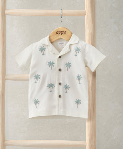 Mamas & Papas Tops & Shirts Palm Tree Embroidered Shirt