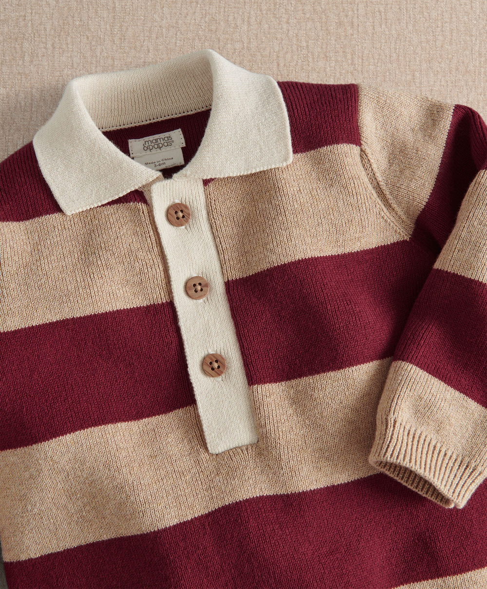 Mamas &amp; Papas Tops &amp; Shirts Rudby Stripe Knit Top