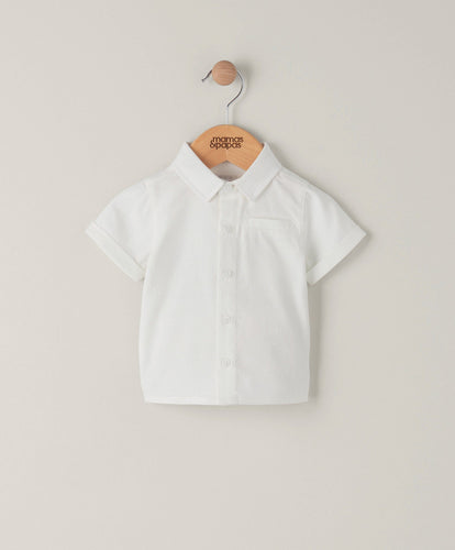 Mamas & Papas Tops & Shirts White Short Sleeve Shirt