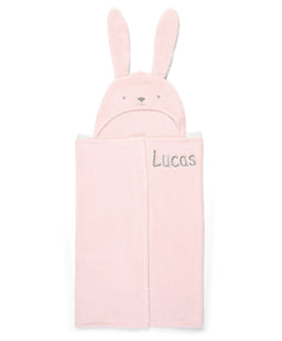 Mamas & Papas Towelling Hooded Baby Towel - Pink Bunny