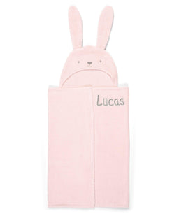 Mamas & Papas Towelling Hooded Baby Towel - Pink Bunny