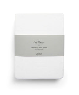 Mamas & Papas Travel Cot Sheets Travel Cot Fitted Sheets (2 Pack) - White