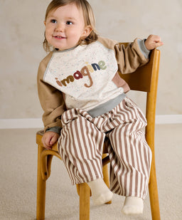 Mamas & Papas Trousers & Leggings Clay & Cream Stripe Trouser