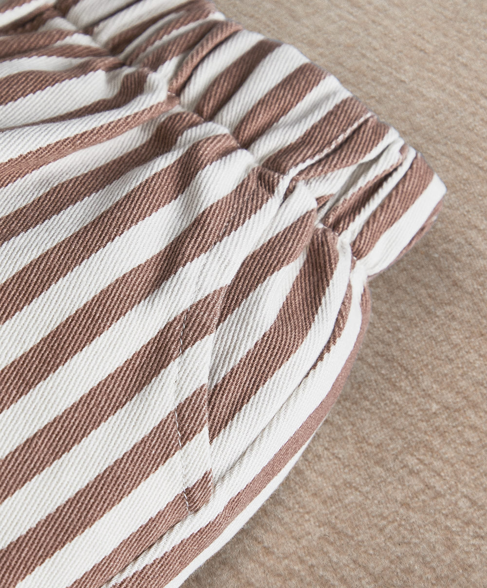 Mamas &amp; Papas Trousers &amp; Leggings Clay &amp; Cream Stripe Trouser