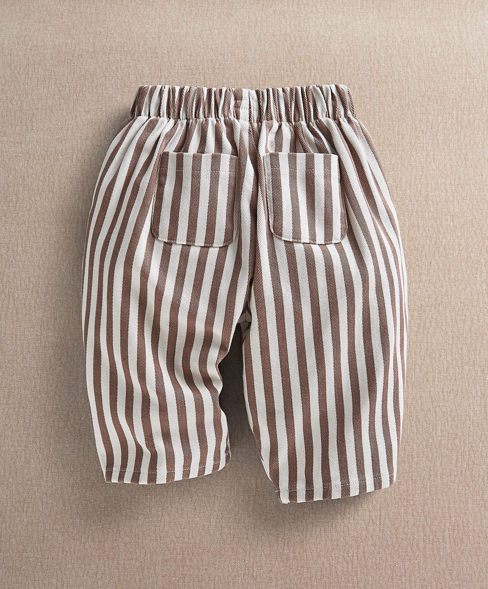Mamas &amp; Papas Trousers &amp; Leggings Clay &amp; Cream Stripe Trouser
