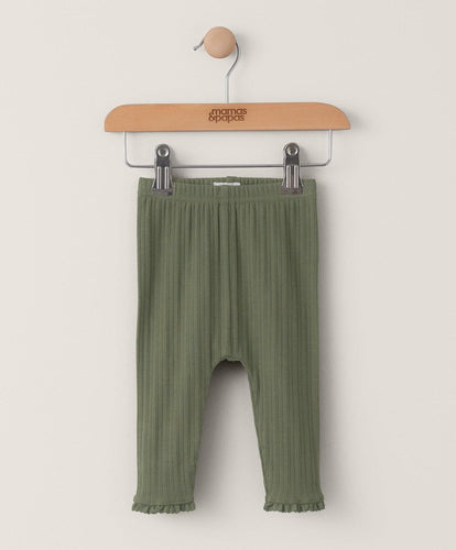 Mamas & Papas Trousers & Leggings Lace Trim Leggings - Green