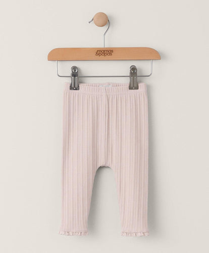 Mamas & Papas Trousers & Leggings Lace Trim Leggings - Pink