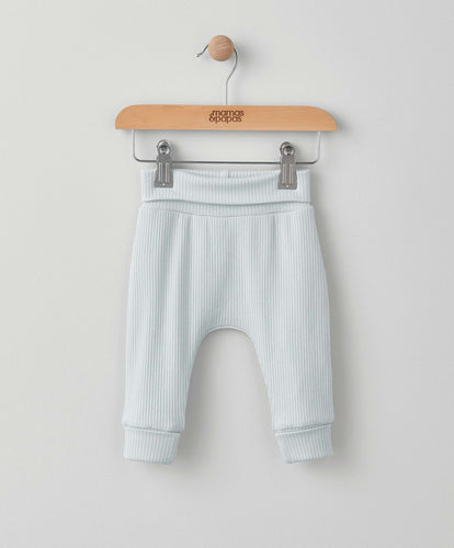 Mamas & Papas Trousers & Leggings Organic Cotton Ribbed Leggings - Blue