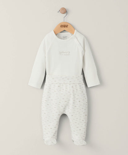 Mamas & Papas Trousers & Leggings Welcome to the World Top & Cloud Legging Set (2 Piece)