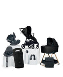 Mamas & Papas Vardo Complete Pushchair Bundle with Cybex Cloud T+ i-Size Rotating Baby Car Seat & Base (9 Pieces) - Noir