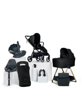 Mamas & Papas Vardo Complete Pushchair Bundle with Cybex Cloud T i-Size Rotating Baby Car Seat & Base (9 Pieces) - Noir