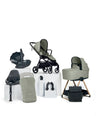 Mamas & Papas Vardo Complete Pushchair Bundle with Cybex Cloud T+ i-Size Rotating Baby Car Seat & Base (9 Pieces) - Sage
