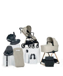 Mamas & Papas Vardo Complete Pushchair Bundle with Cybex Cloud T i-Size Rotating Baby Car Seat & Base (9 Pieces) - Shell