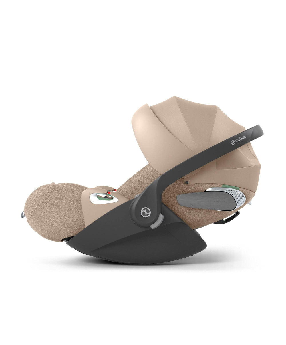 Mamas &amp; Papas Vardo Complete Pushchair Bundle with Cybex Cloud T i-Size Rotating Baby Car Seat &amp; Base (9 Pieces) - Shell/Cozy Beige