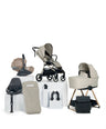 Mamas & Papas Vardo Complete Pushchair Bundle with Cybex Cloud T i-Size Rotating Baby Car Seat & Base (9 Pieces) - Shell/Cozy Beige