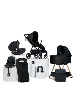 Mamas & Papas Vardo Complete Pushchair Bundle with Maxi-Cosi Pebble 360 Pro² Car Seat & Base (9 Pieces) - Noir