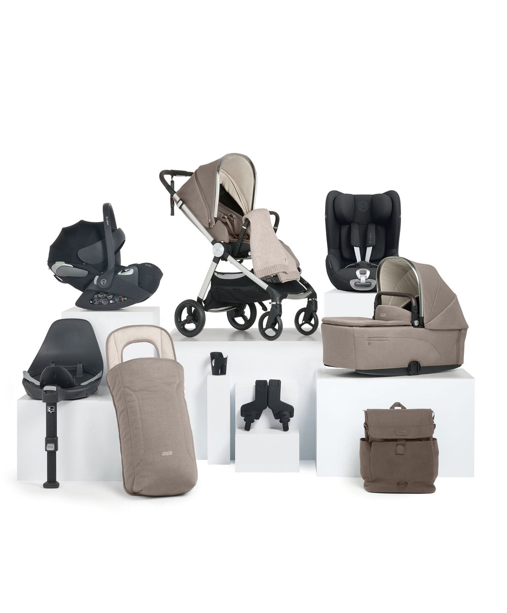 Mamas &amp; Papas Vardo Pushchair Baby to Toddler Travel Bundle with Cybex Cloud T &amp; Sirona T (10 Pieces) - Heritage