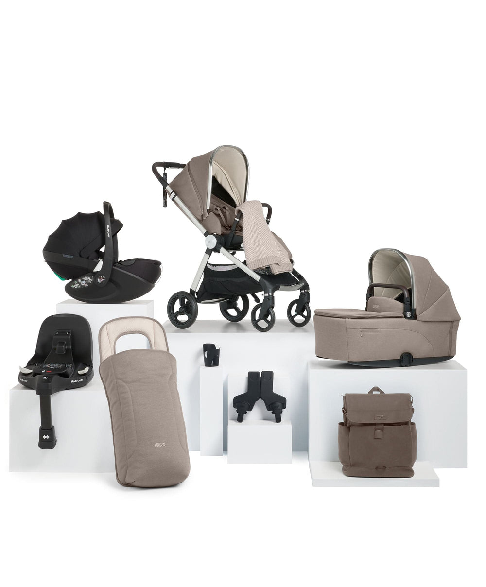 Mamas &amp; Papas Vardo Pushchair Bundle with Maxi-Cosi Pebble 360 Pro² Car Seat (9 Pieces) - Heritage