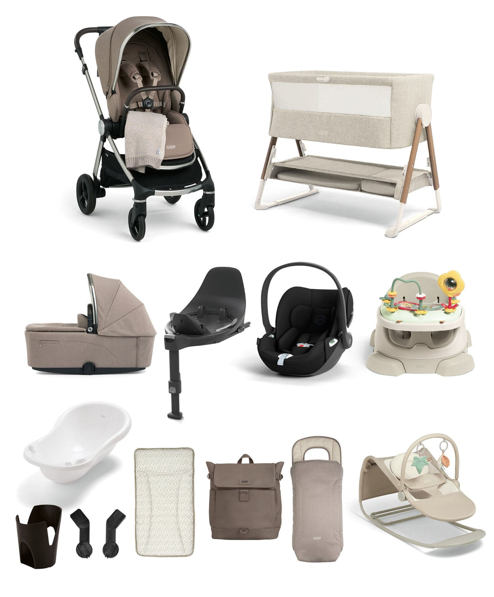 Mamas &amp; Papas Vardo Pushchair Ultimate Newborn Bundle with Cybex Cloud T (14 Pieces) - Heritage